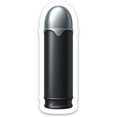 black long bullet metallic sticker