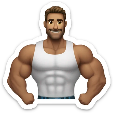 Un hombre musculoso  sticker