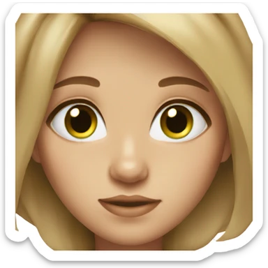 stunning girl light brown hair green eyes sticker