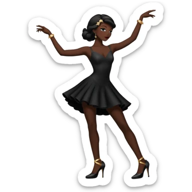 dancing silhouette with high heels sticker