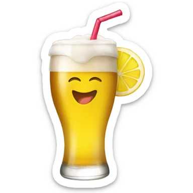 Chica tomando cerveza  sticker