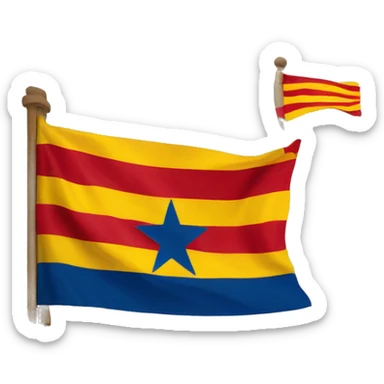 An accurate flag of an independent catalonia sticker