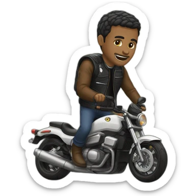 Grueso en moto sticker