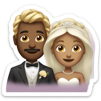 two ring wedding sticker