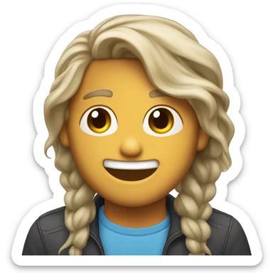 Tucking hair behind ear, smirking  sticker