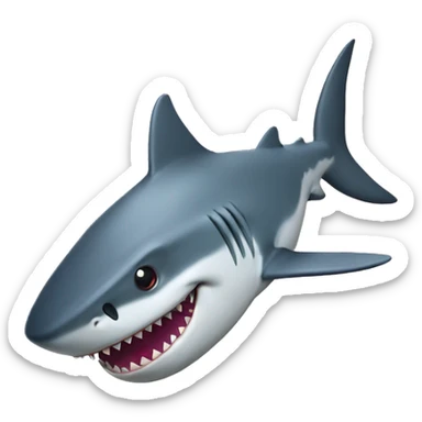 Shark with a top hat sticker