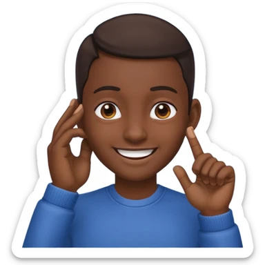 👧🏾👂🏾🤏🏾 pinching ear sticker