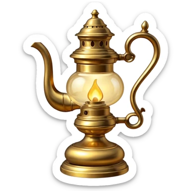 brass oil lamp sticker