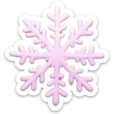 pastel pink snowflake  sticker