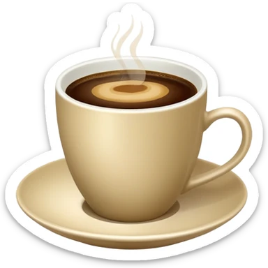 Cinematic Realistic sophisticated cup filled with khaki coffee  sticker