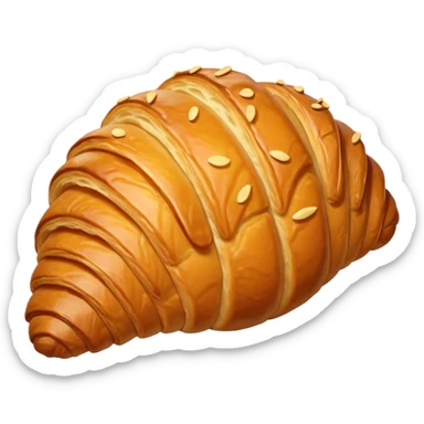 realistic croissant sticker