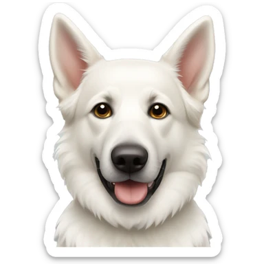 White german shepard  sticker
