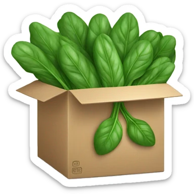 box of spinach  sticker