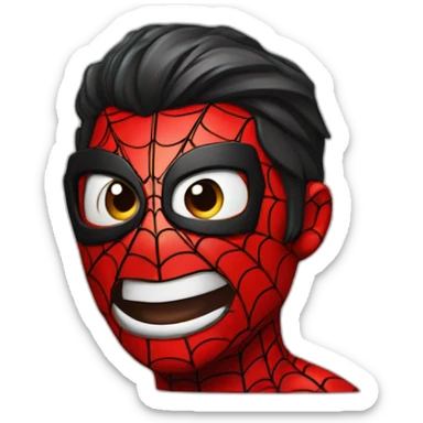 Spiderman avec son doi en laire. sticker