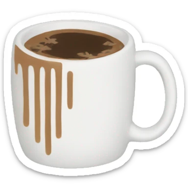 Cozy mug of coffee with snowflakes on it  sticker