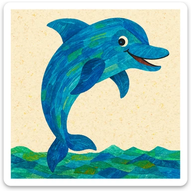 Eric carle dolphin sticker