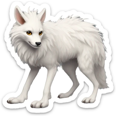Modern Realistic Rare Fantasy Fluffy Slim Vernid-Trico-species by LiLaiRa, full body sticker