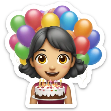 Birthday Girl asian sticker