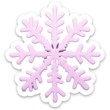 pastel pink snowflake  sticker