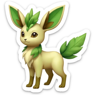 Grass-type Fakémon-Leafeon full body sticker