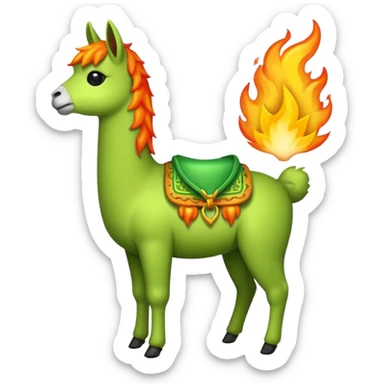 Encendedor verde con fuego sticker