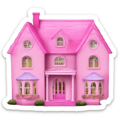Pink Barbie dream house dollhouse sticker