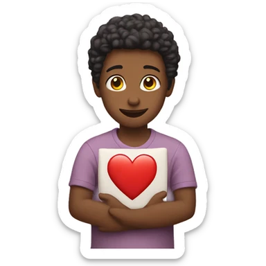 choose with a heart in hands sticker