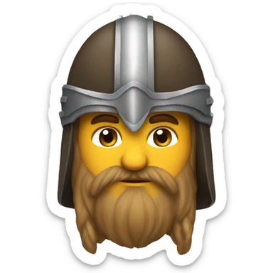 gimli with helmet sticker