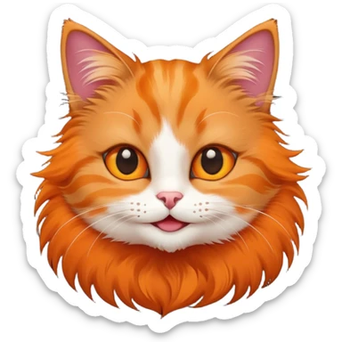 Cat with eyes-stars smiling sticker