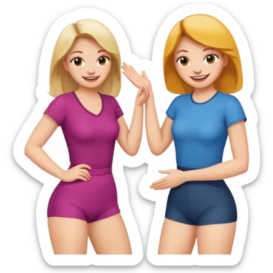 femme qui tape les fesses d’une autre femme sticker