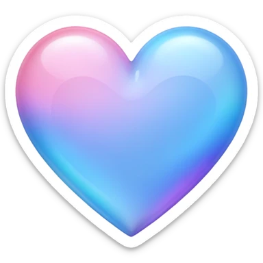 Moonstone hearts pink purple blue pastel sticker
