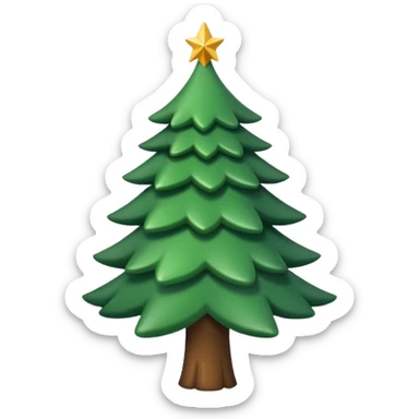 Fais le sapin plus petit, plus styé. Logo pour réseaux sociaux. sticker