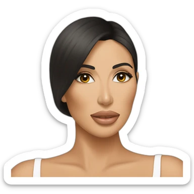 Kim Kardashian embrasse sa mère sticker