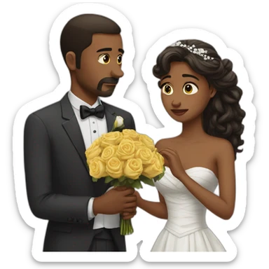 sadness of marriage sticker