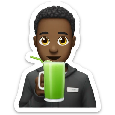 persona bebiendo jugo sticker