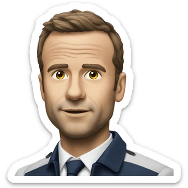 Macron qui joue au foot  sticker