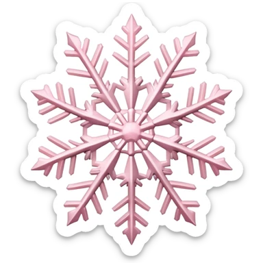 Pastel pink snowflake  sticker