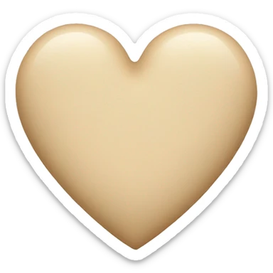 Beige heart  sticker