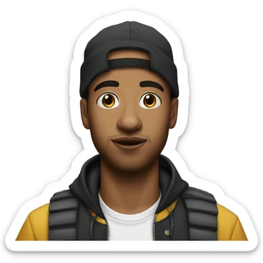 The rapper hamza from Brussels  sticker