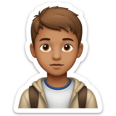 Niño Adolescente de piel morena clara  sticker