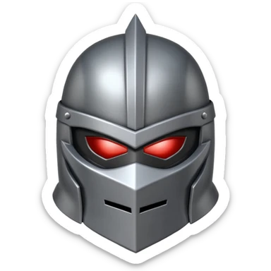 master shredder's helmet from teenage mutant ninja turtles, no eyes or face, just the helmet and related material sticker