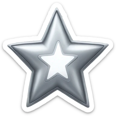 silver star sticker