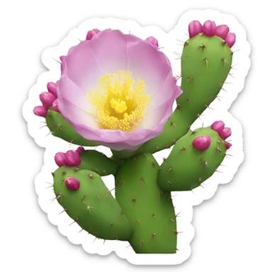 Prickly pear flower sticker