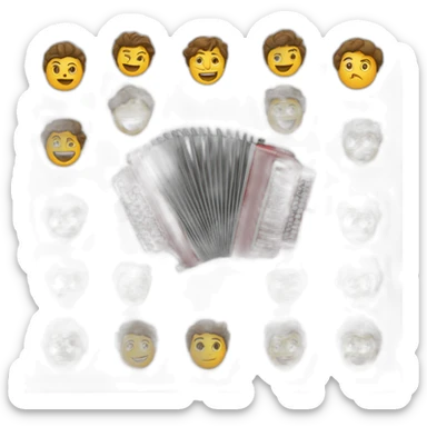 Acordeon de botones redondos sticker