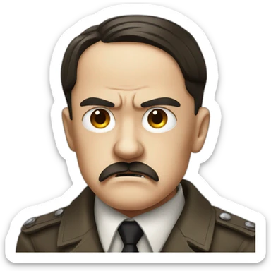 hitler being angry and slave sticker