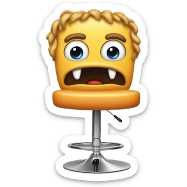 Monster barstool sticker