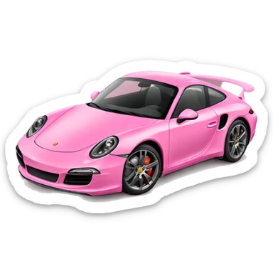 Pink porche  sticker