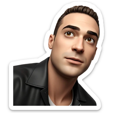 portrait of a stylish boy sticker