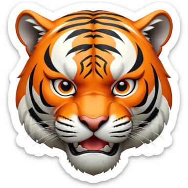angry Tiger Full Body sticker