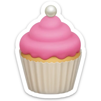 Cupcake with pink icing sticker